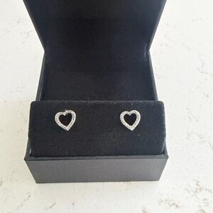 Elegant Silver Heart Earrings